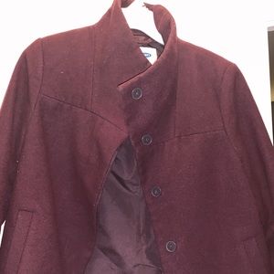 OLD NAVY-  burgundy pea coat
